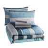 Bettwäsche-Sets Das blau gestreifte Bett ist in einer Tasche gepackt und das 8-teilige geometrische Bett ist in einer Tasche für Komfort gepackt, die mit Bettlaken und einem kompletten Set J240507 ausgestattet ist
