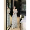 Arbeitskleider chinesischer Halshängelweste Weste für Frauen 2024 Sommer mit mittlerer Länge Rock Zwei-teilige weibliche Kleidung