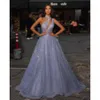 Sparkly zeemeermin prom jurken mouwloze v nek halter appliques pailletten kralen vloer lengte veter 3d kanten ruches avondjurk plus maat bruidsjurken aangepast 0431