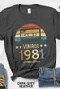 T-shirt féminin rétro 1981 T-shirt pour femmes rétro à édition limitée.