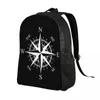 Backpack Compass Laptop Men Women Fashion Book Bag voor schoolschoolstudent nautische tas