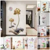 Stickers Flower Wall Sticker Decoration For Home Decor Lotus Vines Decal Large Size Wallpaper Selfadhesive Corridor Living Room Decal