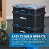 Boîtes de stockage Boîtes à outils de roulement avec plateau détachable pour l'organisation de stockage et verrouillable Q240506