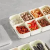 Storage Bottles Divided Vegetable Containers Food Container Veggie Serving Platters Tray With Lid For Candies Nuts