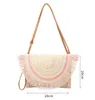 Girls Shoulder Bags Mobile Phone Bags Women's Summer Woven Bag Messenger Straw Square Bag Fashion Bag Crossbody Bags For Girls Party Cluth Bags