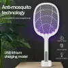 Zappers Portable Electric Shocker UV Light Mosquitos Killer lampe USB Charge de charge Zapper Trap à mouche Zappement de moustique rechargeable Swatter