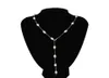 Gothic barokke parelhangers ketting Een lange zilveren ketting aan de top van een grote lady039s trouwkolom G12136055602