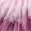 sukienka tutu vikita dziewczęta tutu spódnice Dzieci występy urodzinowe balet balet mini spódnica dziewczęta nieregularne warstwowe ciasto z siatki spódnice dla dzieci D240507