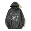American high street niche trendy brand Brooken true love foam graffiti loose couple hoodie