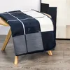 Simple Letter Blanket Modern Minimalist Cashmere Wool Knitted Blanket Furniture Sample Room Decoration Blankets