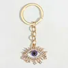 Nyckelringar Lanyards Punk Emalj Nyckelring Hål Eye Key Ring Eyeball Key Chains For Women Men Handbag Accessorie Car Keys DIY Handgjorda smycken gåvor