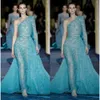 Sheer spersonalizowane sukienki wieczorowe syreny kryształowe cekiny aplikacje formalne sukienka tiul koronkowy szarp