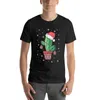 メンズタンクトップサボテンサンタクリスマスTシャツ特大Tシャツヘビー級シャツメンズワークアウト