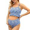 Frauen Badebekleidung Schwangere Badeanzüge geteiltes Riemen 2 PCs Schwimmkleidungssets sowie Größe Badeanzüge Sommerbikini