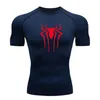 Kompressionshemd Männer Fitness Fitnessstudio Super Hero Sport Running T -Shirt Rashgard Tops T -Shirt schnell trockener Kurzarm für 240423