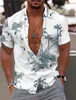 Męskie koszule kokosowe lato letnie hawajskie unisex palm Turndown Street Outdoor Harajuku krótkie rękawowe ubrania z guziki