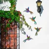 Estatuetas decorativas decoração de parede de pássaro de metal decorações de arte vibrante escultura 3D pendurada para quarto de estar Durável 26 x 22cm
