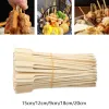 Acessórios 100x espetos de bambu BBQ Durável e liso espetos de grelha de madeira portátil para acampar frutas de salsicha kababs churrasqueiras carne