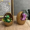 Sculpturen Dragon Figurines Resin Dragon Egg Figurine Liminous Dragon Figurine Decor Ornamenten cadeau voor de feestdagen van de vakantie Kerstmis