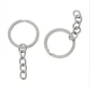 Chave -chave de chave de chave de ródio com 50 mm de comprimento redondo -redondo chaveiro atacado anéis de cadeia de chaves homens jóias b065 ll