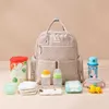 DIAPER Väskor Babyflaska Vattentät lättvikt Stor kapacitet Port Organiser Baby Diaper Bag Ryggsäck MOML240502