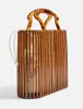 Mode Luxury Women Bags Designer Acrylgriff gewebte Tasche Bamboo Bag Stich hohl Clutch Bali Strand Urlaub Handtasche 240430