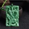 Collares colgantes encanto amarillo blanco verde jade dragón tallado a mano Collar de cristal de piedra amuleto de joyería de la suerte
