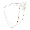 Brillenketten Fashion Metallkristallgläser Kette Sonnenbrille Kette Rundes Perlen Halsband Brille Kette Gesichtsmaske Lanyardhalter Frauen Schmuck Schmuck