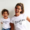 Familienübergreifende Outfits Besties Love Family T -Shirt Baby Mamas Junge Mama und ich Paar Mutter Kinder Baumwolle T -Shirt Tops Baby Kleidung passende Outfits D240507