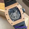 RM Racing Wrist Watch RM011-FM Rose Gold Side Titanium Fashion Leisure Business Sports Machinery