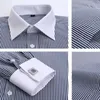 القمصان اللباس للرجال جديد م ~ 6XL قطن رجال الأصفاد الفرنسية أعمال قميص طويل من القميص مريحة قياسية قمصان رسمية أنيقة أعلى D240507