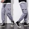 Pantaloni maschili da uomo carico solido color gare di piedi sportivi pantaloni sport y2k doppia tasca a doppia tasca