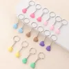 Keychains 16pcs Candy Color Love Heart Pingente Chain Chain Chain Corean Version Af The Feminino Fashion Cute Bag Acessórios Presentes do Dia dos Namorados