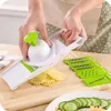 Mit Cutter Mandoline 5 Schälere Gemüse Edelstahl Blatt Karotten -Reis -Zwiebel -Slicer -Küchenzubehör Werkzeuge