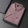 Camisas de vestir para hombres 2024 Mens Business Casual Algody Algodón Camisa de trineo corto Combinación de algodón cómodo D240507