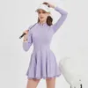 Женские спортивные костюмы Mg Женская платья цветочная юбка с большой корейской быстротой дышащей стройной талией длинно Slve Polo Рубашка теннисные платья Y240507