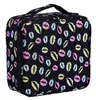 Portable Travel Makeup Train Case Cosmetic Bag Organizer met verstelbare compartiment borstelhouder5807933