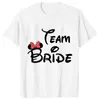 T-shirts masculins Bridal Shower Wedding Party Tshirt Team Bride T-shirt Friend Group Family T chemise de fiançailles féminine Bachelorette Party Top T240506