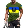 Camisetas masculinas 2023 camiseta de camiseta vintage camiseta ucraniana 3d masculino Ucrânia Exército militar emblema camisetas ucranianas tshirt ts xxs-6xl t240506