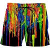 Shorts masculinos rabisco 3D shorts de praia impressos masculinos abstrato arte cool shorts de verão casual e confortável shorts shorts esportivos de natação Sportsl2405