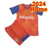 2024 SAIYANS KIDS Kit Maglie da calcio Roman Giner Lucca Gio Ferinu Augusto O. Boada Casa Orange Child Shirts Short Short Shory Uniforms