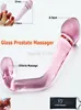 W1031 Pink Pyrex Glass G Spot Dildo Penis Kristall Prostata Massagel Anal Butt Plug Sex Toys Erwachsene Masturbationsprodukte für Frauen 7578976