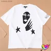 Herr t-shirts 2024SS White Haculla Star T Men Women Graffiti Witch T-Shirt Crew Neck Topps Classic Line Print Short Seve H240507