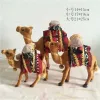 Miniatures 1pc simulation jouet animal en peluche en peluche de chameau de chameau de la maison