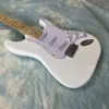 Guitar St Electric Guitar Solid Body White Color Maple Twalenboard Wysokiej jakości Guitarra Bezpłatna wysyłka