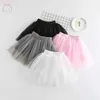 abito tutu primaverile autunno abiti per bambini giovani vestiti di colore solido bambino tutu balletto mesh gonna corta costume per bambini da 0 a 6 y D240507