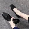 Casual schoenen dames schoenen flats zwart flat office dames normaal lederen wig hiel puntige teen mode l chique punt y2k a 39