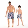 Designer de luxe de maillot de bain européen et américain parent-enfant, short imprimé léopard pour hommes, vêtements de famille, pantalon de plage pour enfants fils