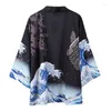 Etnische kleding 3D Gedrukte Kimono Flower and Bird Print Cardigan Dames voor heren Japanse jas traditioneel