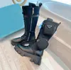 Bottines de concepteurs pour femmes hautes bottes Martin et amovible KeyCase Nylon Boot Military Inspired Boots Boots de combat Top Quality